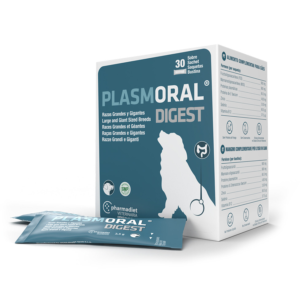 Plasmoral Digest Razas Grandes Sobre(Trastornos Intsestinales) PHARMADIET Mascotas-Ávila