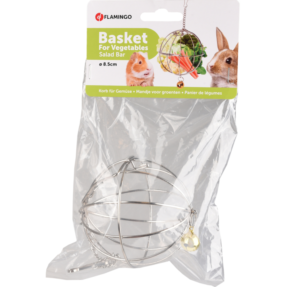 Flamingo Porta Verduras Metalico Roedores 9 cm KARLIE Mascotas-Ávila