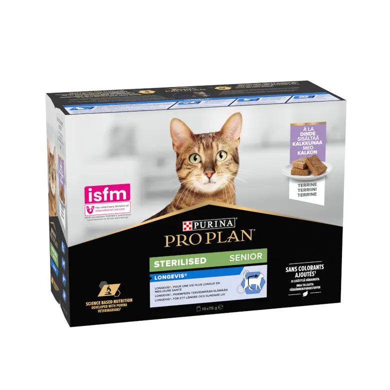 Pro Plan Cat Sobre Sterilised 7+ Pavo Pack 10X85G - Mejor Precio - Mascotas Ávila
