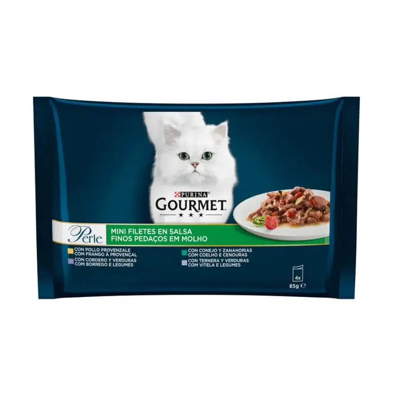 Gourmet Perle Filetes Salsa Verde Pack 4X85G - Mejor Precio - Mascotas Ávila