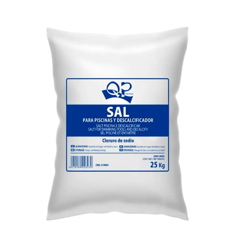 Sal QP Especial para Piscinas con Clorador Salino Saco 25 kg QP PISCINAS