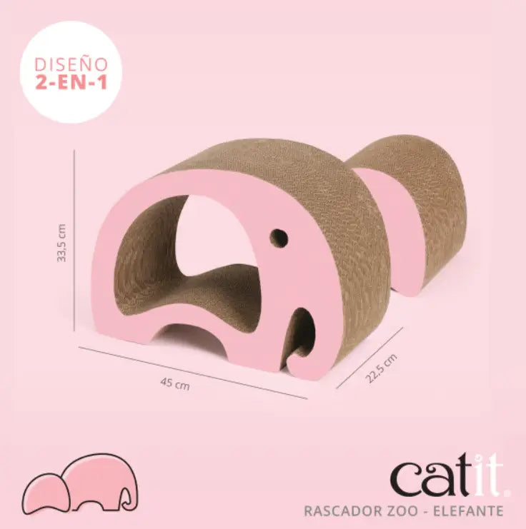 Rascador Catit Zoo Elefante 2 En 1 33,5X22,5X45Cm - Mejor Precio - Mascotas Ávila