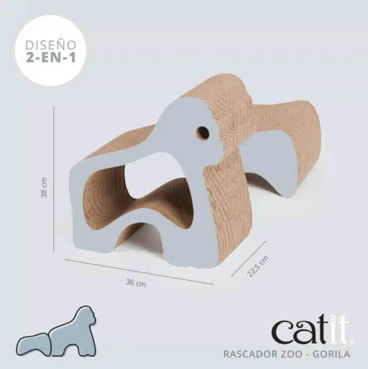 Rascador Catit Zoo Gorila 2 En 1 38X22,5X36Cm - Mejor Precio - Mascotas Ávila