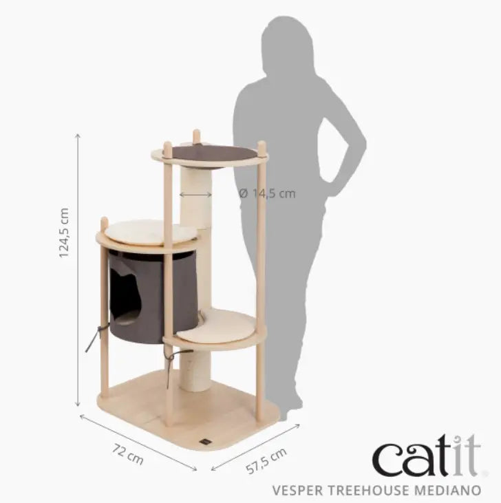 Rascador Catit Vesper Treehouse Mediano 72X57,5X124,5Cm - Mejor Precio - Mascotas Ávila