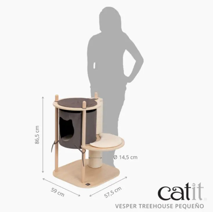 Rascador Catit Vesper Treehouse Pequeño 59X57,5X86,5Cm - Mejor Precio - Mascotas Ávila