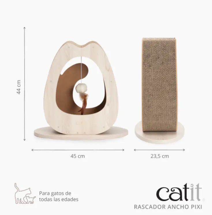Rascador Catit Pixi Wide Figura Gato 45X23,5X44Cm - Mejor Precio - Mascotas Ávila