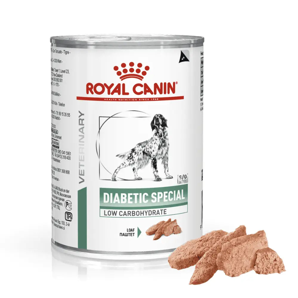 Royal Canin Diabetic Special Paté Low Carbohydrate 410 g Dieta Veterinaria Húmeda para Perros ROYAL CANIN VET