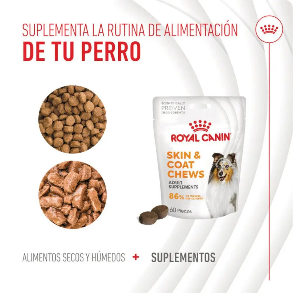 Royal Canin Skin & Coat Chews 240 g Suplemento para Perros Adultos ROYAL CANIN