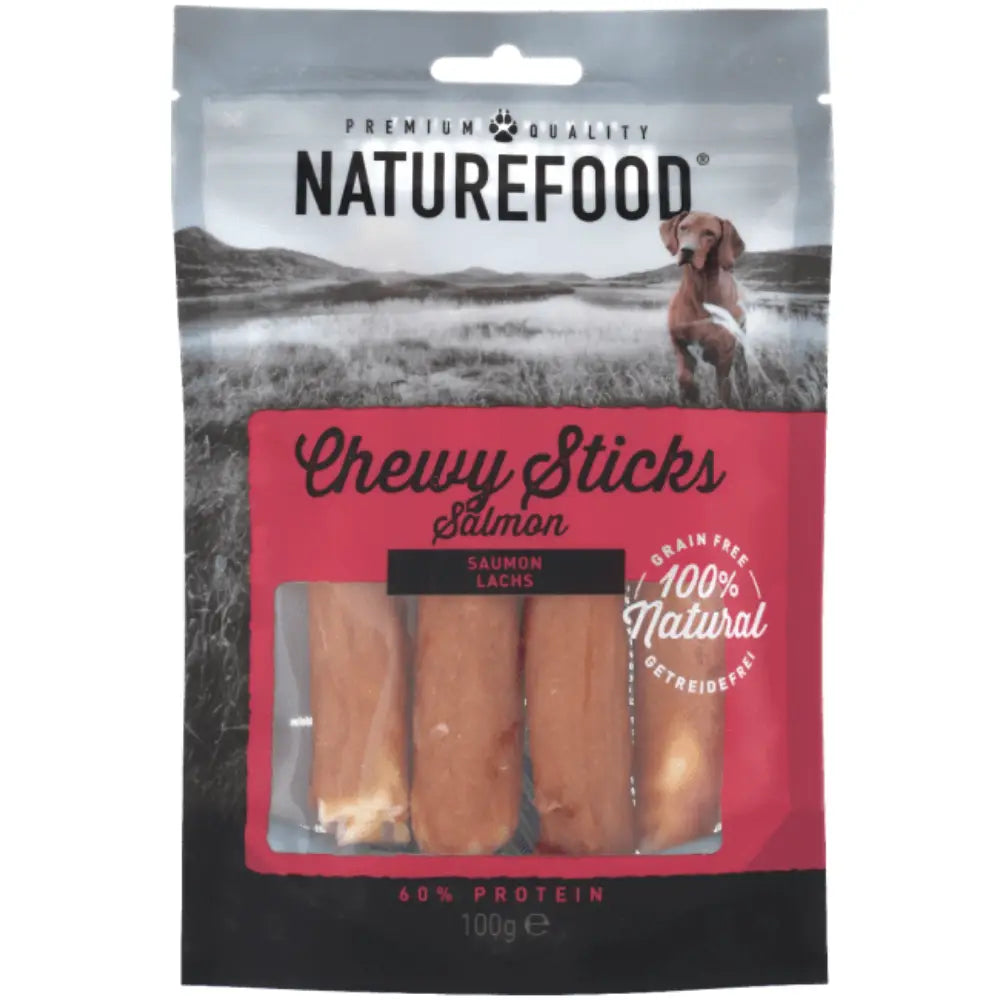 Snack Dog Naturefood Palitos Masticables Salmón 100 g NATUREFOOD