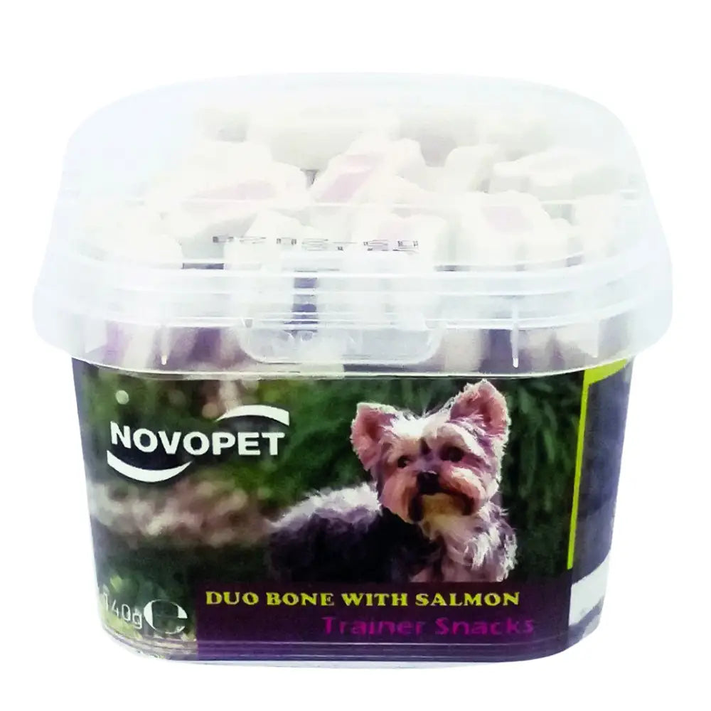 Snack Duo Bone With Salmón 140 g Novopet NOVOPET