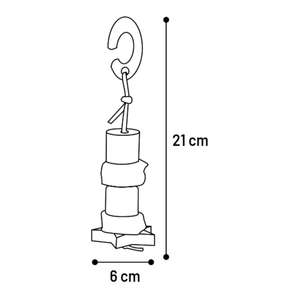 Snack Roedor Zair 21 cm FLAMINGO Mascotas-Ávila