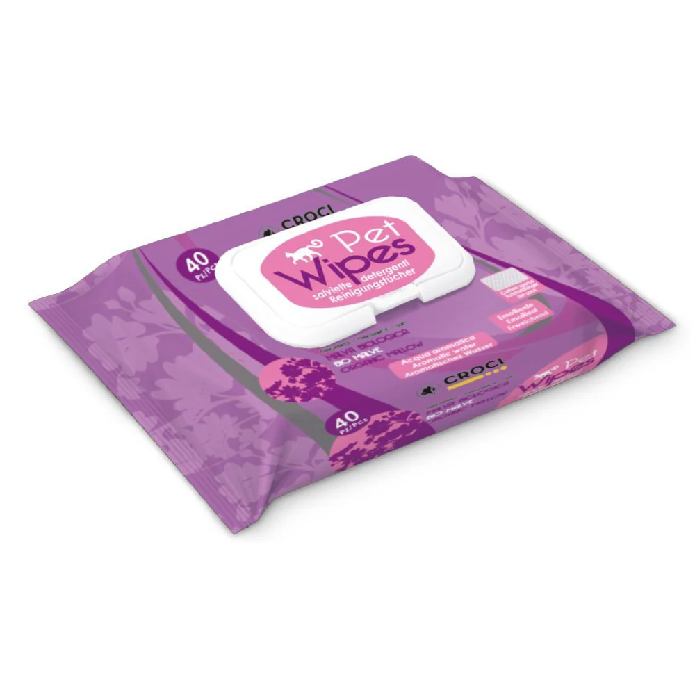 Toallitas Para Gato Organic Mauve 40Udes CROCI Mascotas-Ávila