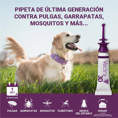 Vectra 3D Pipetas Antiparasitarias para Perros Pack 3 uds