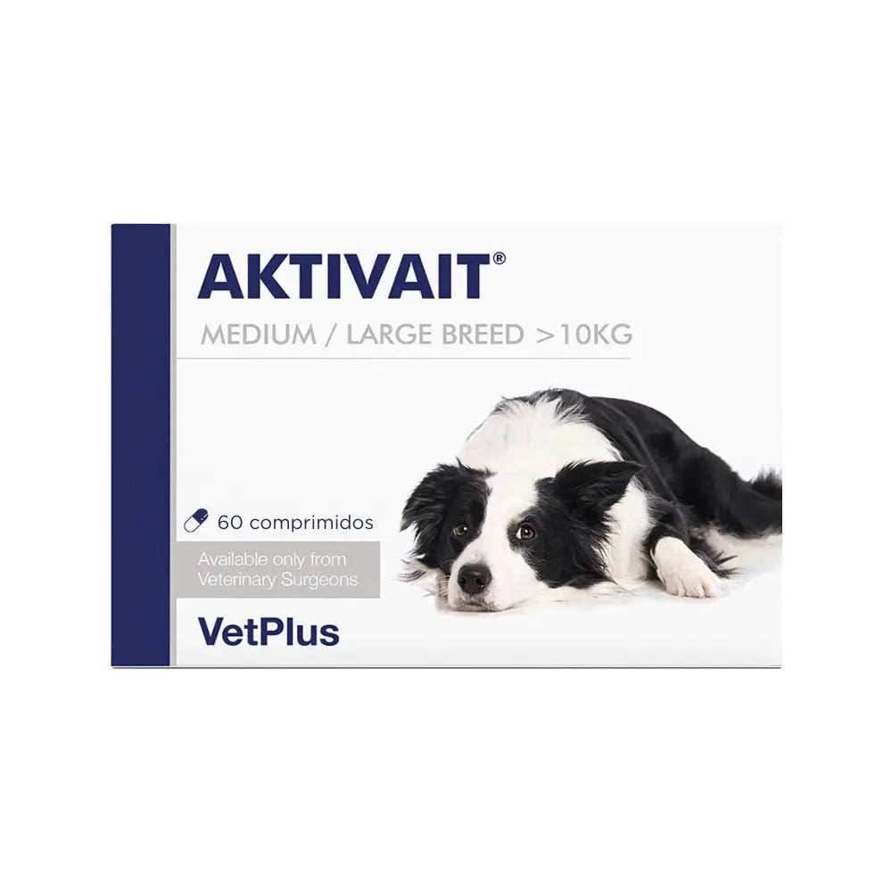VetPlus Aktivait 60 Comprimidos Complemento Función Cognitiva para Perros VETPLUS