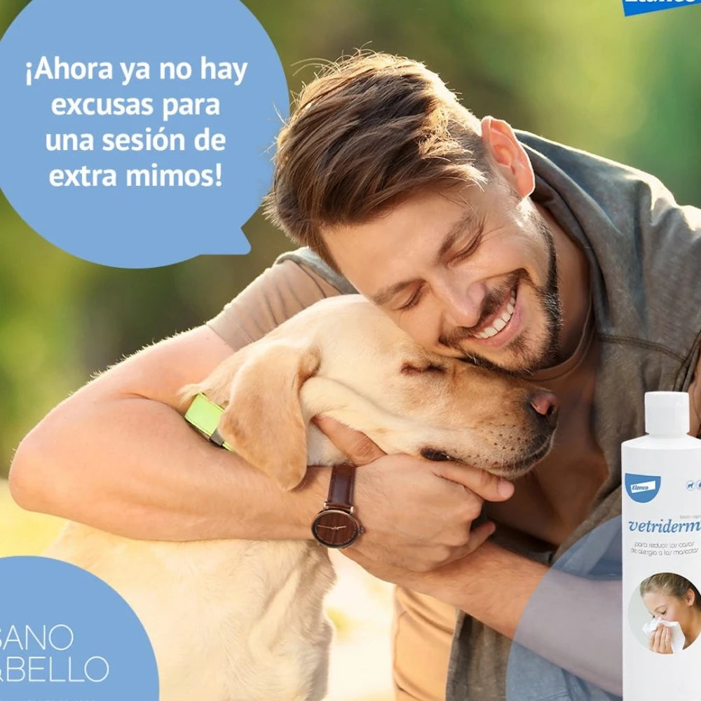 Elanco Vetriderm Antialérgico 350 ml Reduce Casos de Alergia para Dueños de Mascotas