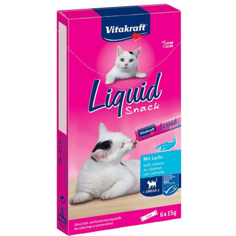 Vitakraft Cat Liquid Snack Salmón+Omega3 90 g VITAKRAFT