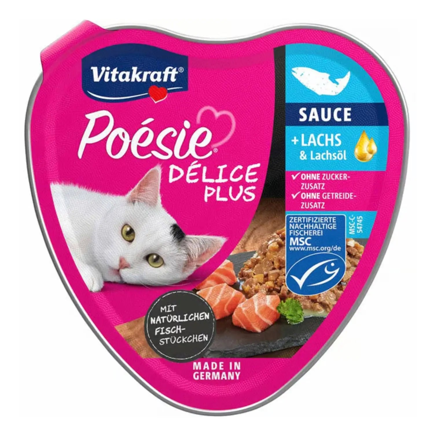 Vitakraft Poesie Delice Plus con aceite de salmón 85gr - Mejor Precio - Mascotas Ávila