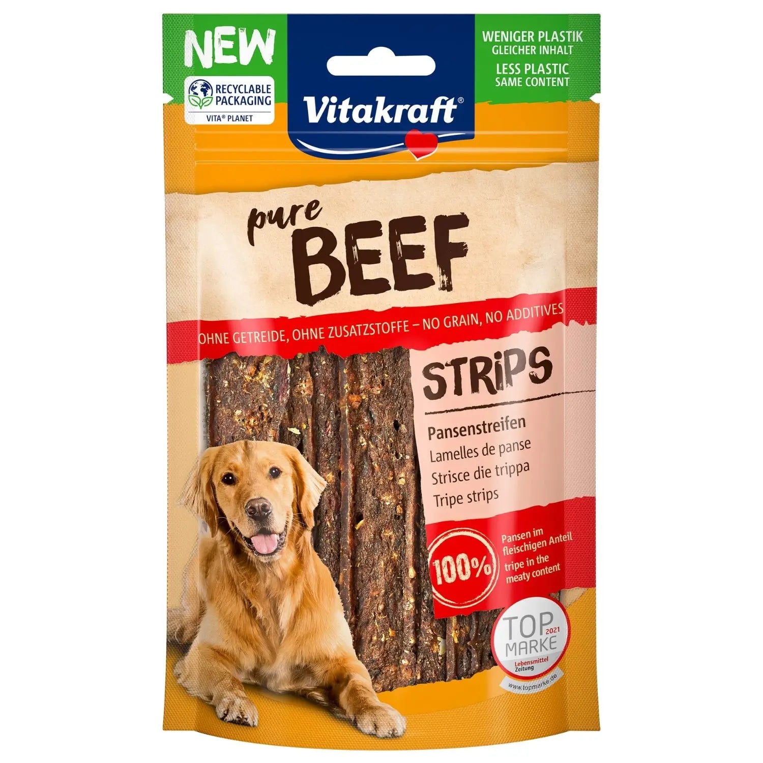 Vitakraft Pure Beef Tiras de Ternera 80gr - Mejor Precio - Mascotas Ávila