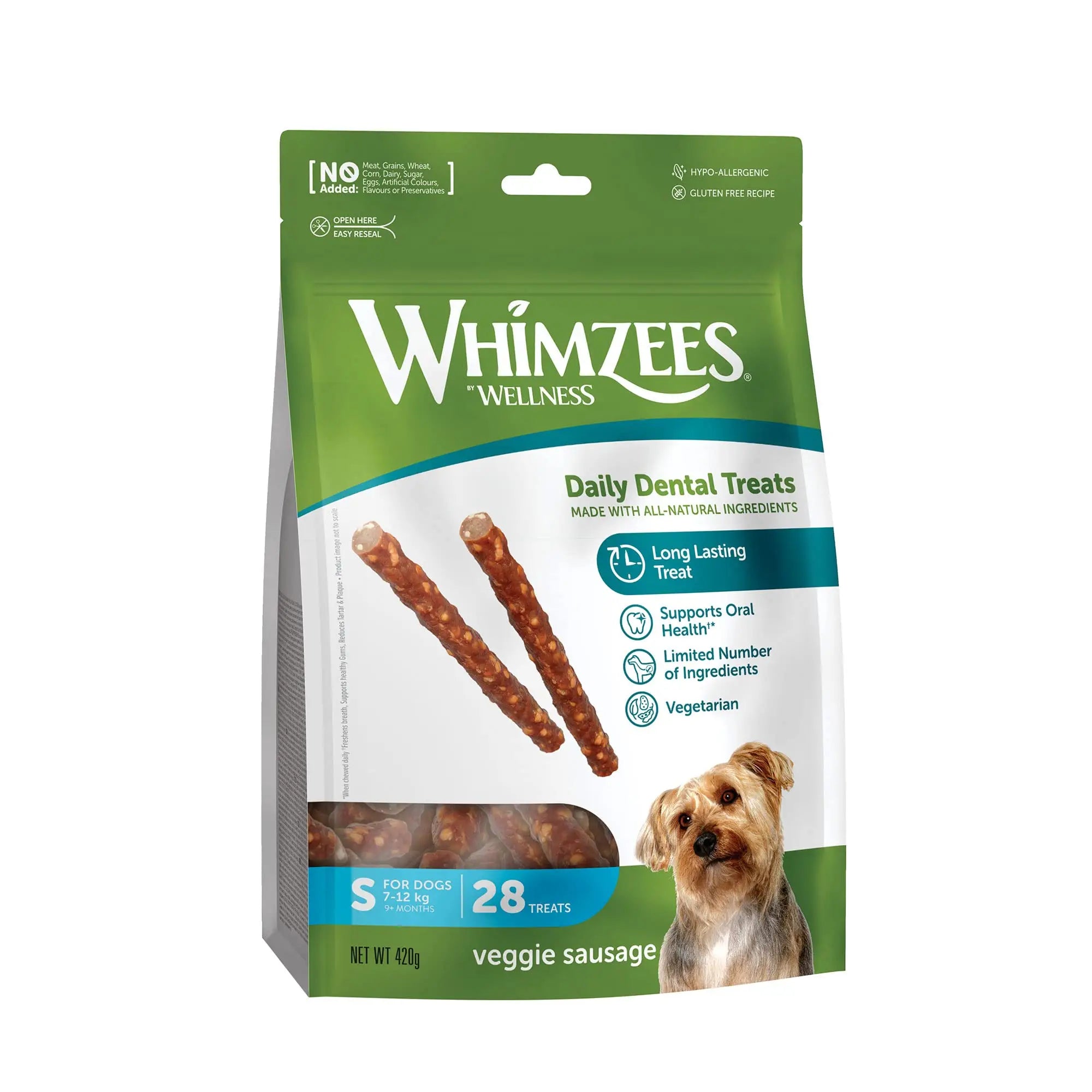 WHIMZEES BARRITAS VEGETARIANAS "S" BOLSA 28UDES - Mejor Precio - Mascotas Ávila