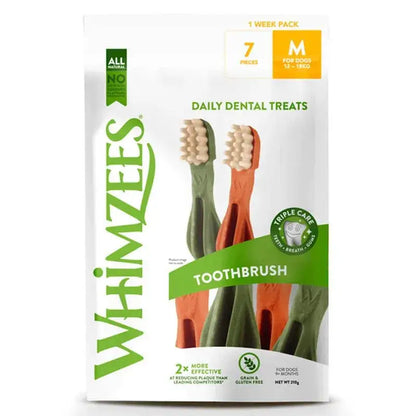 Whimzees Cepillo M Bolsa 7Pzas 210Gr - Mejor Precio - Mascotas Ávila