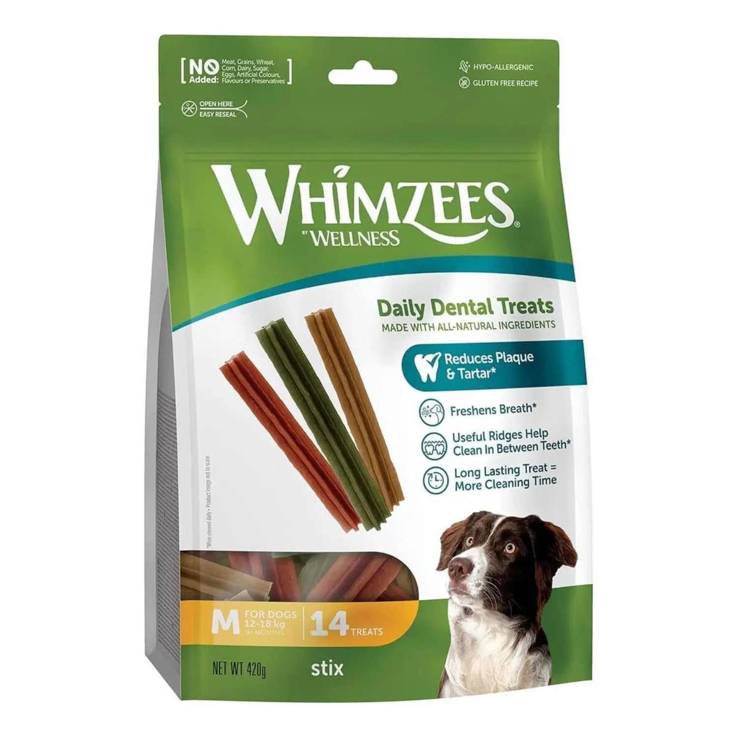 Whimzees Hueso Estrella Snack Dental para Perros Bolsa 420g - Mejor Precio - Mascotas Ávila