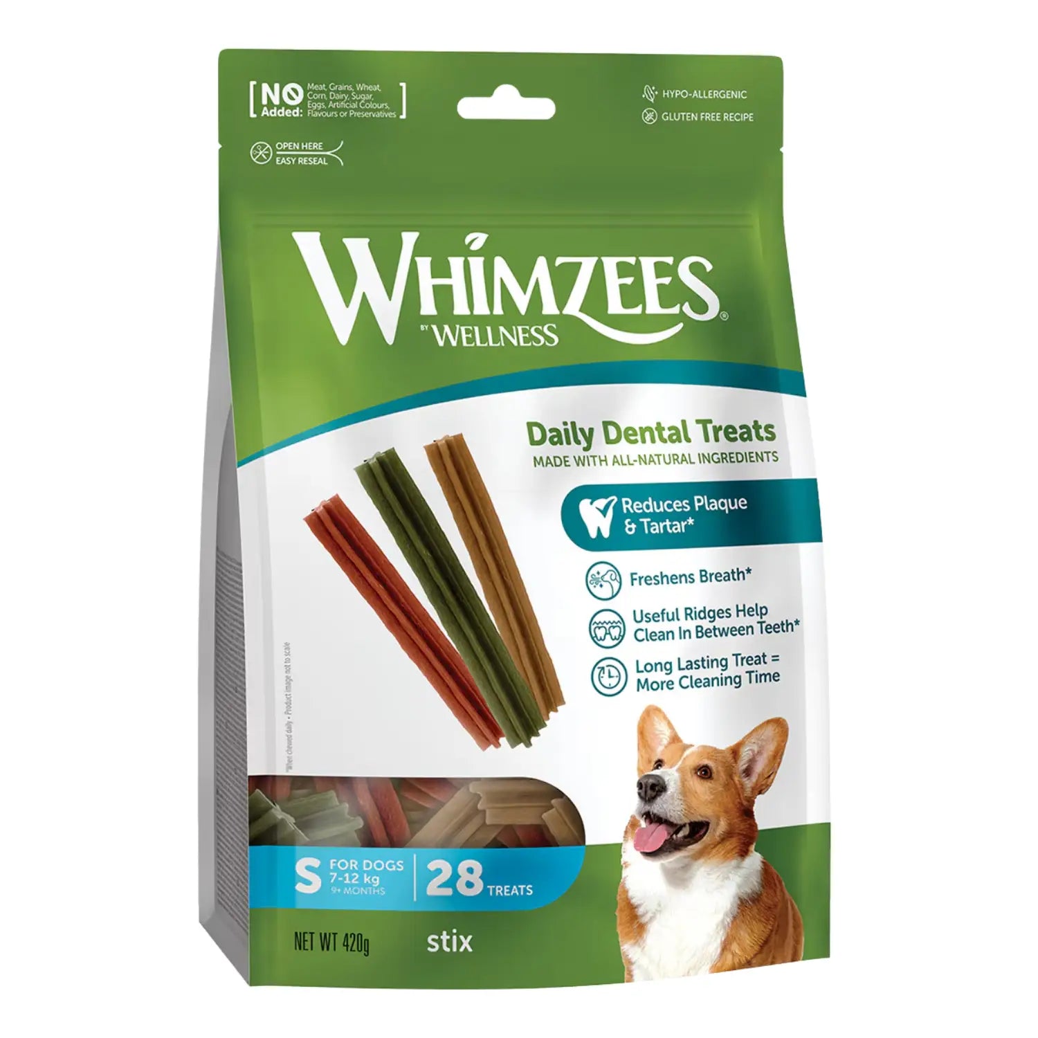 Whimzees Hueso Estrella Snack Dental para Perros Bolsa 420g - Mejor Precio - Mascotas Ávila