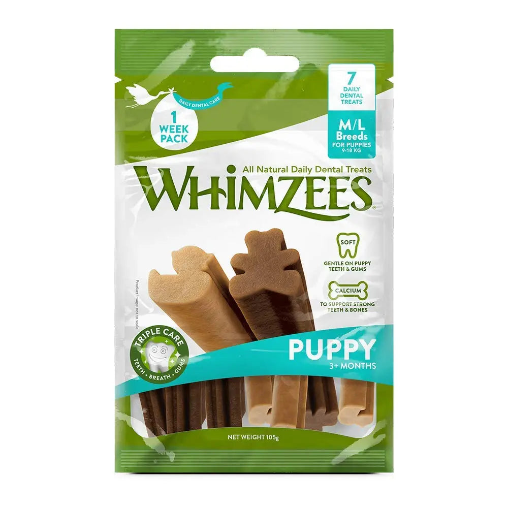 Whimzees Puppy M/L Bolsa 7Pzas - Mejor Precio - Mascotas Ávila