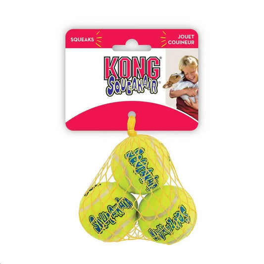 KONG air dog squeakair ball extra small pack-3