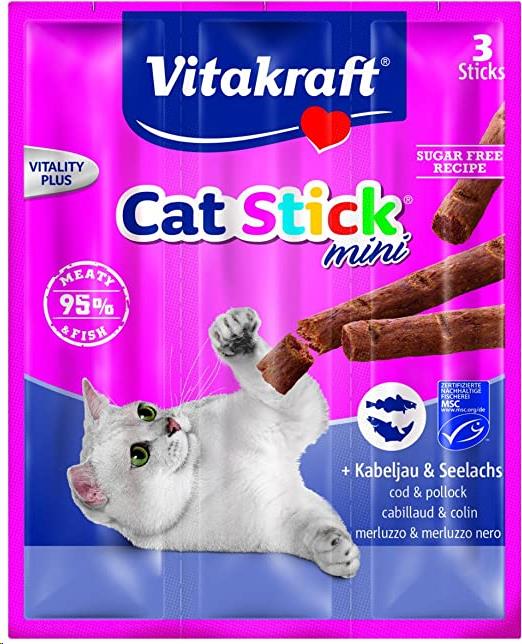 VITAKRAFT CAT STICK MINI BACALAO Y ATUN
