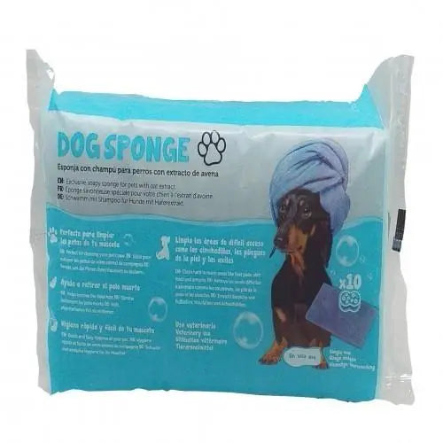 DOG SPONGE ESPONJA CON CHAMPU PARA PERROS 10UDES