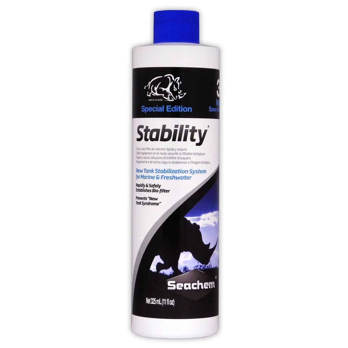 SEACHEM STABILITY 325ML (250ml.+30%) (agua dulce y marina)