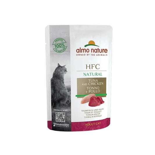 ALMO NATURE CAT HFC POUCHE 55GR POLLO Y ATUN