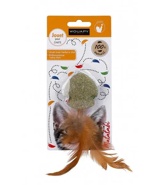 PEZ  NADADOR PLUMAS CON CATNIP 12X5CM