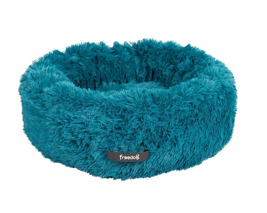 CUNA REDONDA SUAVE RELAX 80 CM AZUL FREEDOG