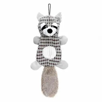 Juguete Perro Peluche Mapache Con Sonido Gris Claro 45 cm Freedog