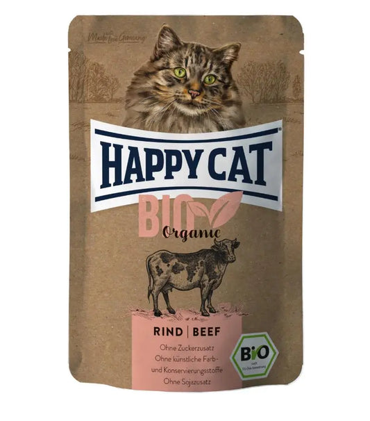 HAPPY CAT POUCH BIO ORGANIC TERNERA 85GR