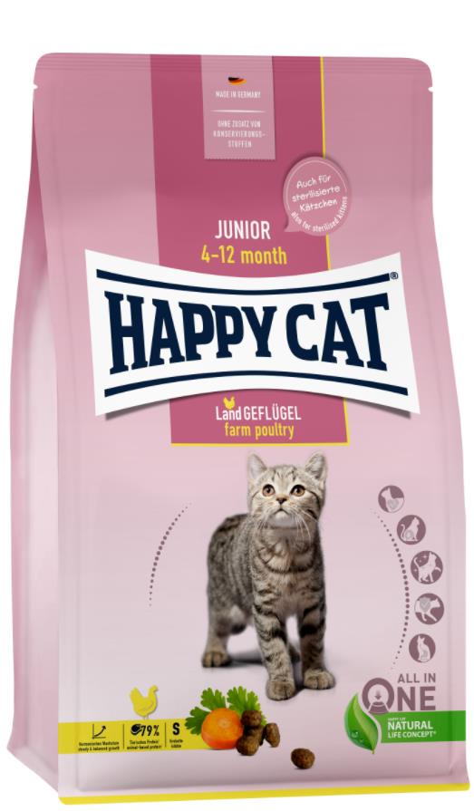 Happy Cat Junior LandGeflügel 4 kg (Ave de corral)
