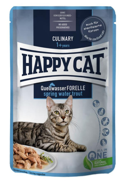 Happy Cat Culinary Meat in Sauce Quellwasser-Forelle Pouch 85 g (Trucha)