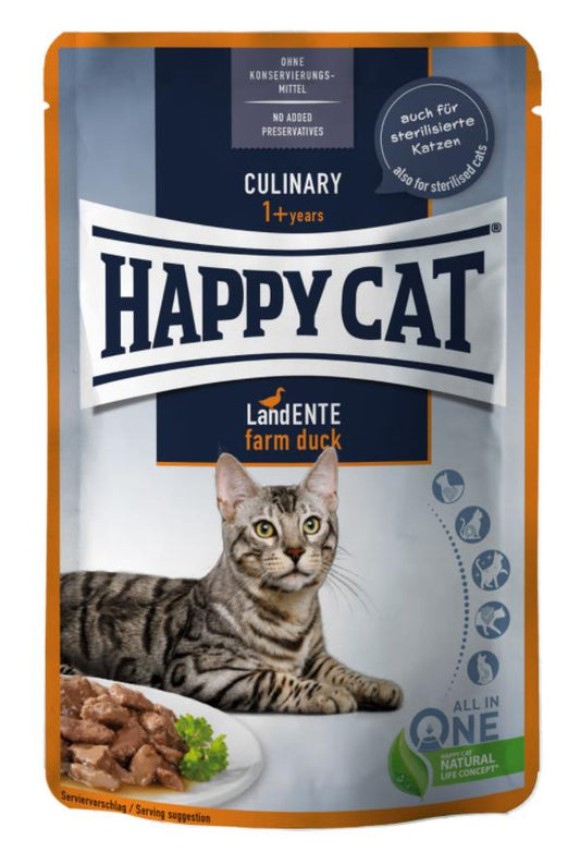 Happy Cat Culinary Meat in Sauce Land-Ente Pouch 85 g (Pato)