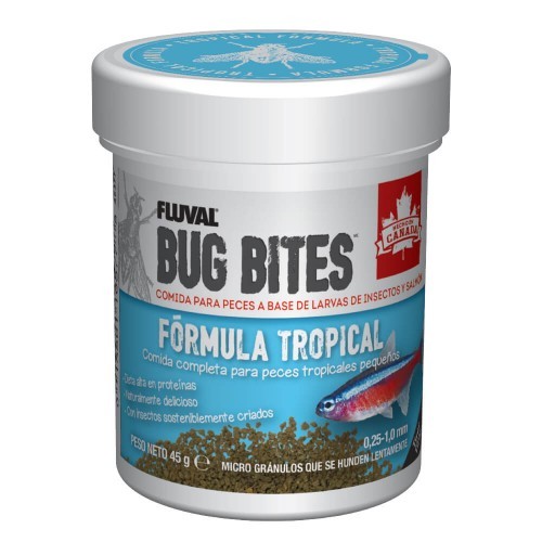Fluval Bug Bites Tropical Micro Grán.45g 0,6-1,2mm