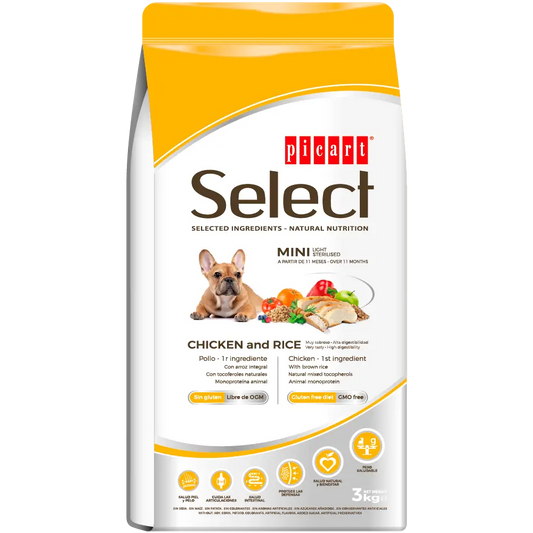 PICART SELECT DOG ADULT MINI LIGHT-STERILIZED 8KG