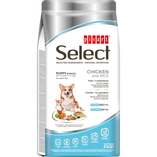 PICART SELECT DOG PUPPY STARTER CHICKEN & RICE 2,5KG