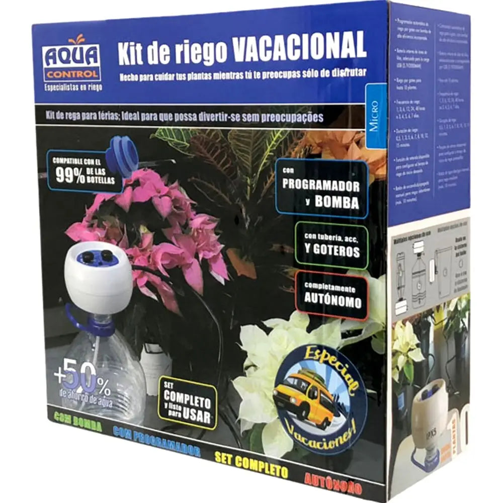 KIT RIEGO VACACIONAL 400ML AQUA CONTROL