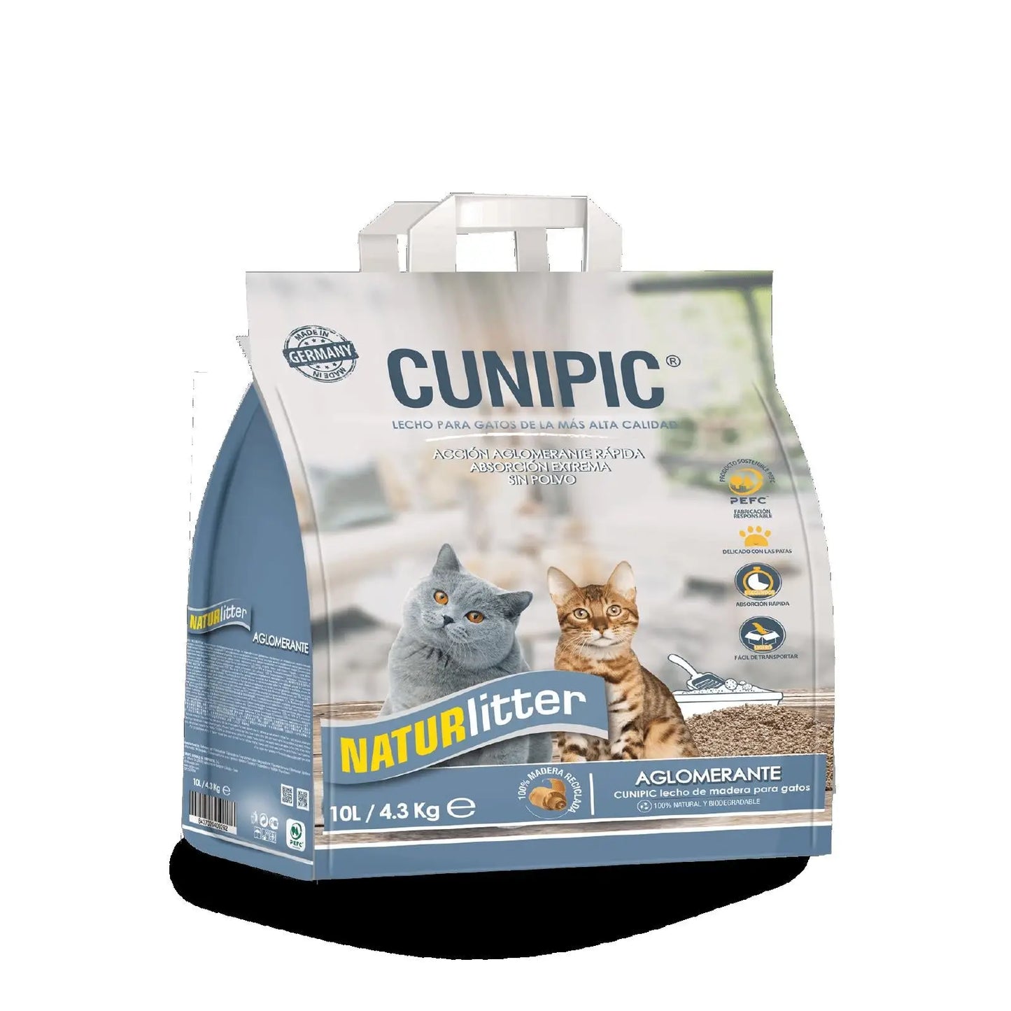 CUNIPIC GATOS MADERA AGLOMERANTE VEGETAL 10L 4,3K.