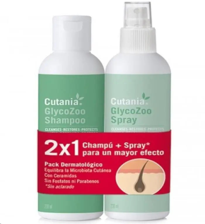 CUTANIA GlycoZoo Pack Shampoo 236  ml+ Spray 236 ml