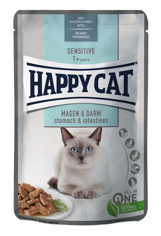 Happy Cat Pouch Sensitive Meat in Sauce Magen & Darm  85g