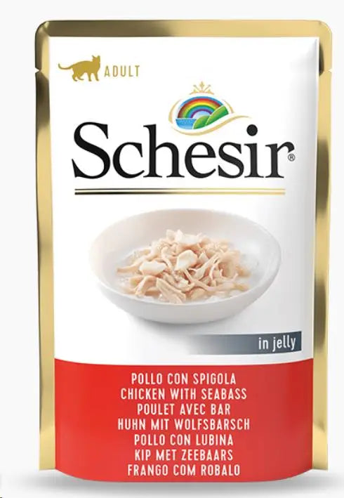 SCHESIR SOBRES GATO 85gr POLLO & LUBINA