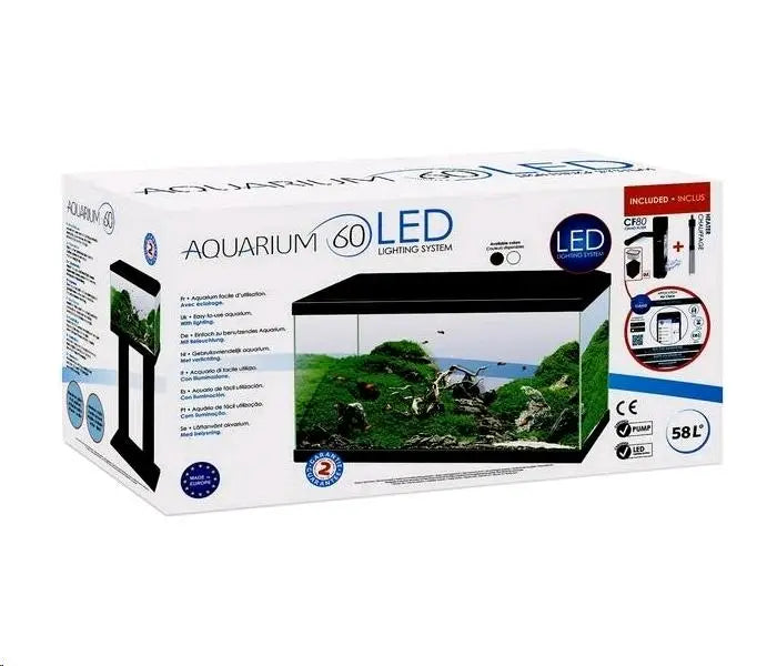 ACUARIO AQUARIUM 60 LED filtro interior 60X30X33,5CM 58L.