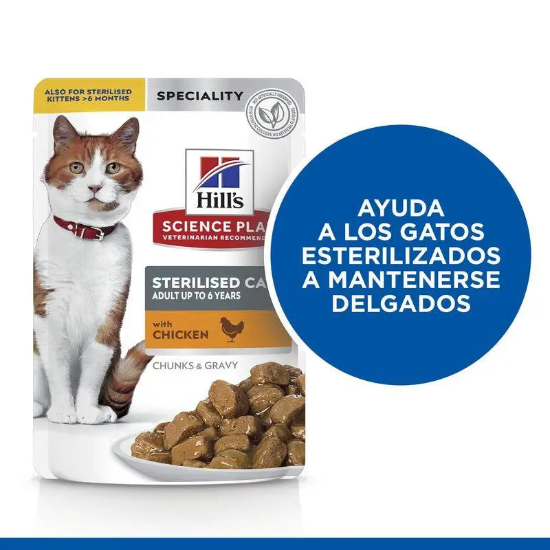 HILL'S SP FELINE STERILIZED POLLO 85GR sobre
