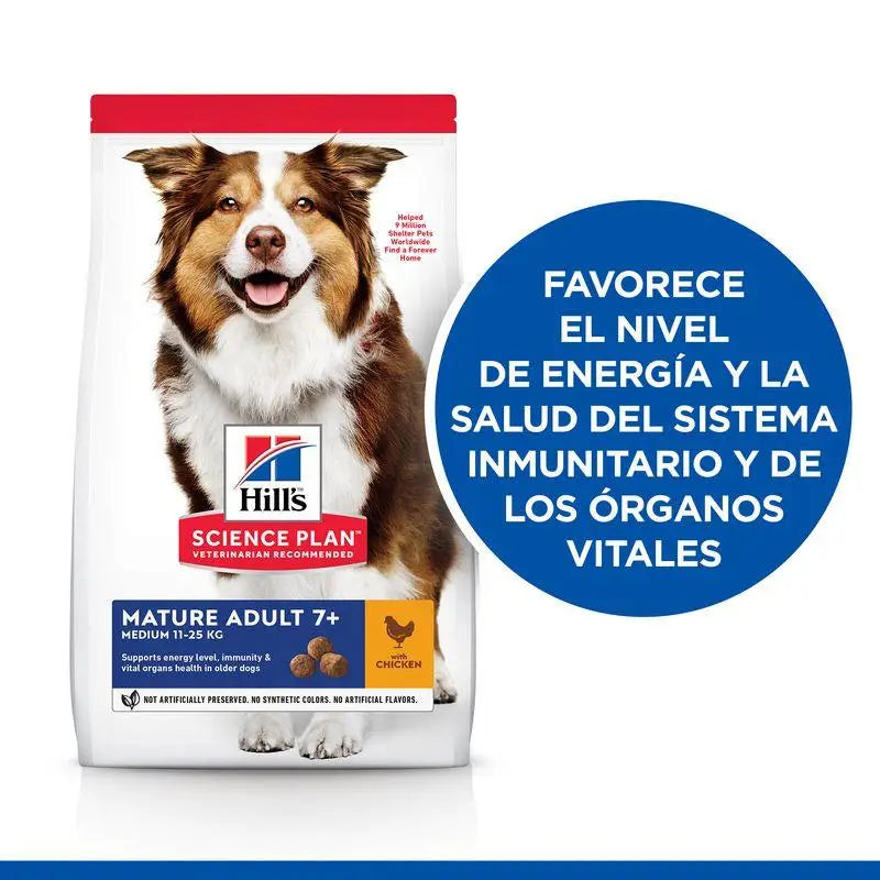 HILL'S SP CANINE MATURE +7 MEDIUM POLLO 14KG